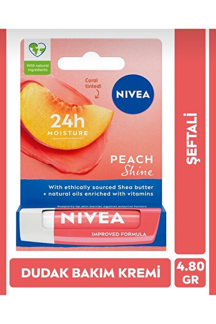 NIVEA PEACH SHİNE DUDAK BAKIM KREMİ 4,8G