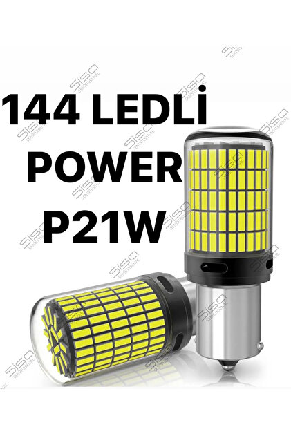 P21w Ba15s 1156 144 Ledli Ultra Parlak Geri Vites Park Ampül Tek Duy Beyaz (2 ADET) p21w ampül