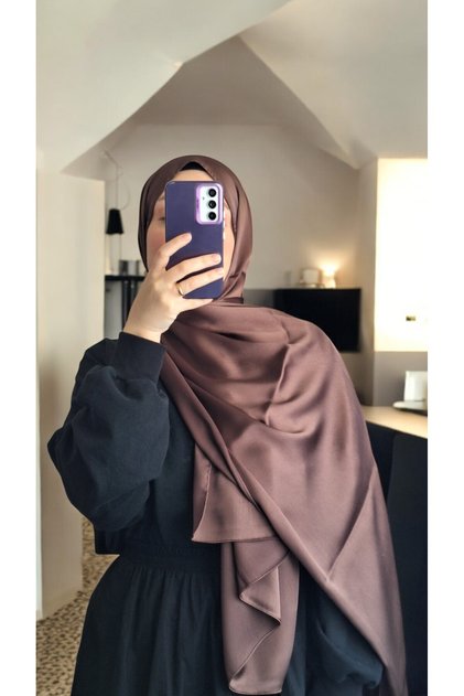 شال كلاسيكي سادة من الياقوت - القرفة