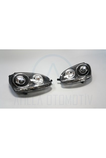 VW JETTA 05-11 GTİ R32 MERCEKLİ FAR SETİ KROM SİYAH SOL-SAĞ