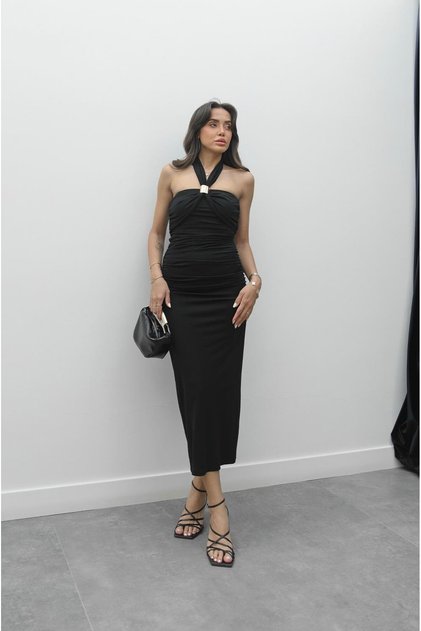 Rochie neagră lavandă