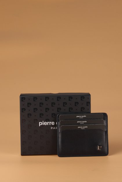 046 Genuine Leather Men's Wallet Card Holder Analine Navy Blue