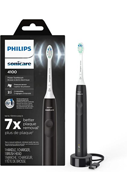 فرشاة الأسنان الكهربائية القابلة لإعادة الشحن Philips Sonicare ProtectiveClean 4100 (قد تختلف العبوة)، لون أبيض، 1
