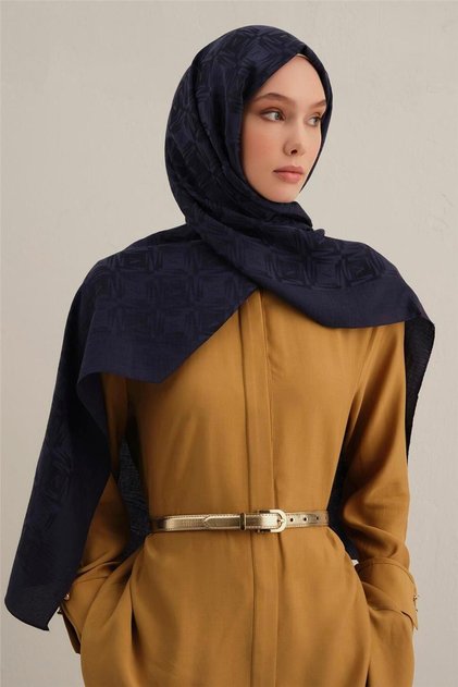 Lyocell Naia Kare Monogram Şal 6 02