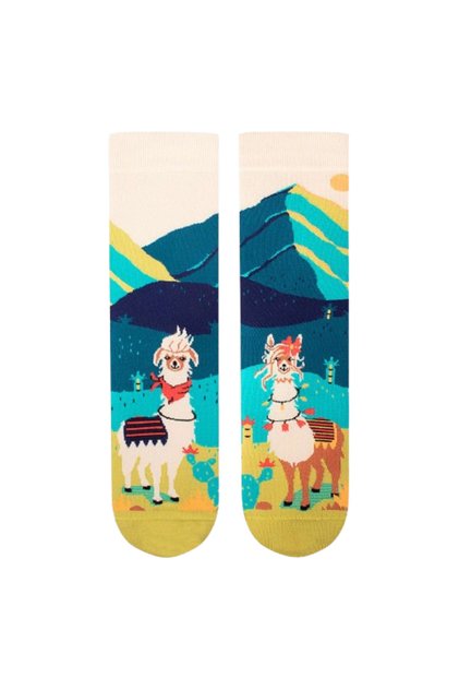 Sosete din bumbac organic Arty Socks Lame Indragostite Turcoaz