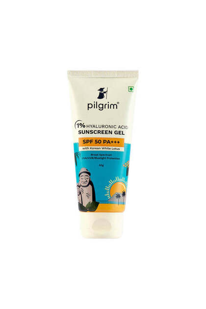Pilgrim 1% Hyaluronic Acid Sunscreen Gel SPF50 with Korean White Lotus 50g
