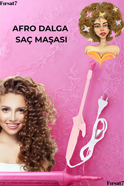Afro Wave Professional Thin Curl Curly Ceramic Hair Curling Iron Wand Roller Fast Heating Curler Tongs