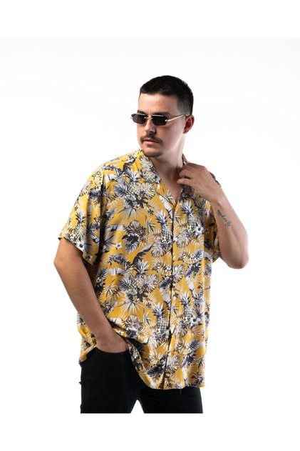 Büyük Beden Yazlık Hawaii Gömlek