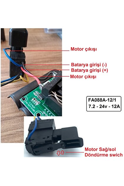 まっさ Depolife Elektronik Hız Kontrol Tetik Dc Motor Şarjlı Matkap