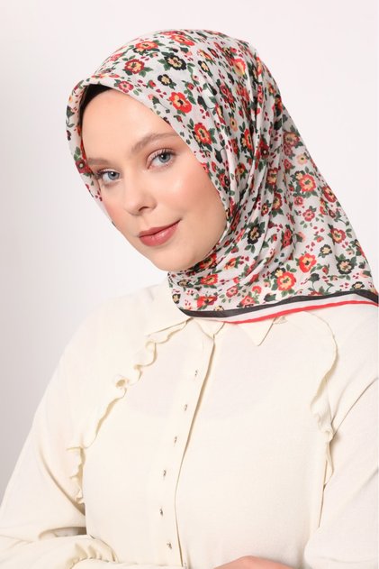 Floral Pattern Lightweight Cotton Cotton Scarf