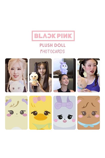 Kpop Dünyasi BLACKPINK '' Plush Doll '' Photocards Set 1 - Fiyatı