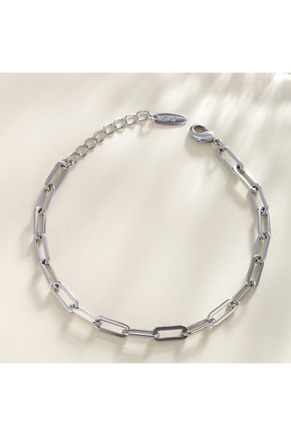 Xuping Steel Bracelet Linka Silver Chain Model Silver Color Women Adjustable Steel Ring Bracelet