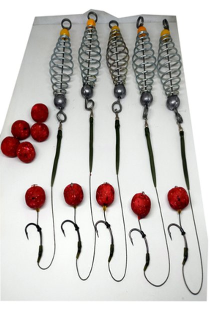 sr sazanrig 30 GR YAYLI BOİLİ RİG TAKIMI 5 ADET YEDEK BOİLİ (5'Lİ SET ...