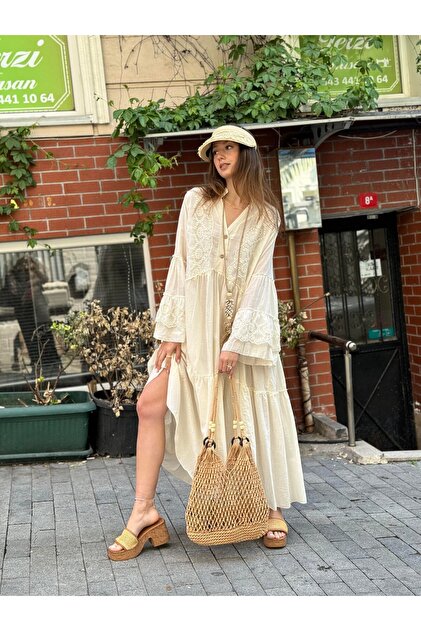knee length dresses for ladies Aberdeen Sweetheart Maxi Dress, Cream Floral main image 1