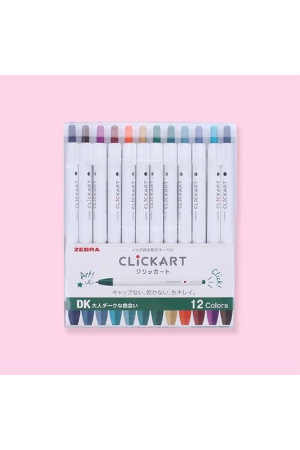Clickart Retractable Sign 12'li Kalem Seti 0.6 mm DK