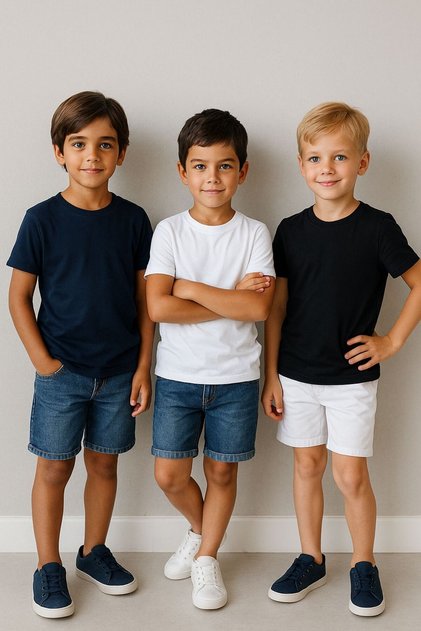 Children's Basic T-Shirt 100% Cotton | 3-Pack |
