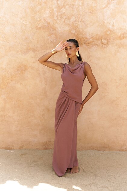 blue dress for baby girl Nora Maternity Tie Waist Linen Dress in Burgundy – Angel Maternity USA