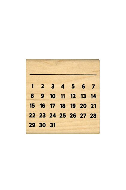 No Kao 0402-003 Wooden Agenda Wooden Stamp