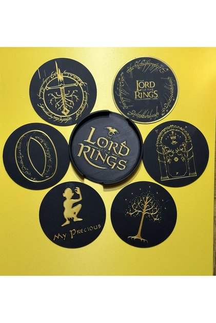 6 Pcs Lord of the Rings Coasters