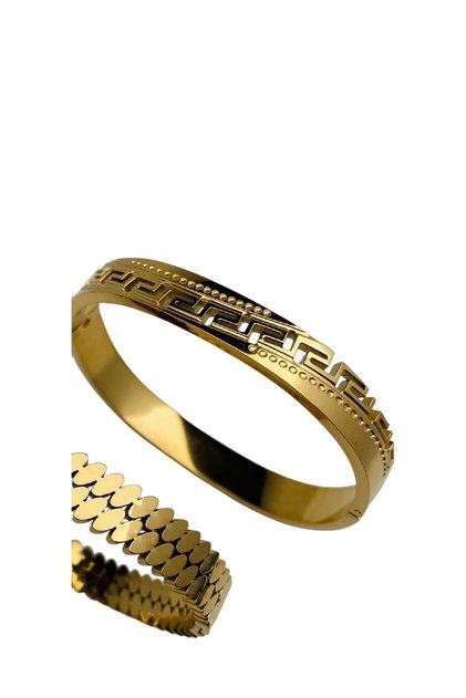 Klepatra Patterned 316L Stainless Steel Handcuffs