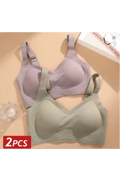 Lightweight Seamless Non-Marking Laser Cut Ghost Bra 2-Pack Advantage
