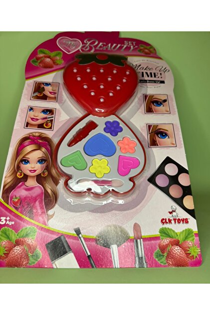 TOYSTAR Kartelada Çilekli Oyuncak Makyaj Seti, Güzellik Seti