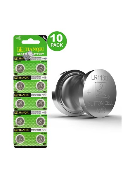 Ag10/ Lr1130h/ 389a 1.5v Alkaline Batteries - 10 Pieces