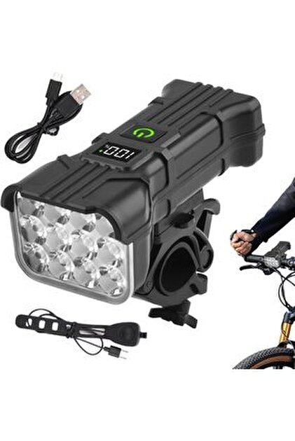 Schulzz 15000 Lümen 3xt6 Led Usb Ile Şarj Edilebilir Bisiklet Farı