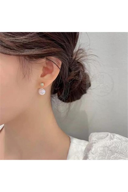 White Glitter Stone Ghost Earrings