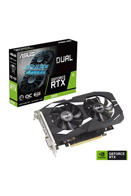 ASUS DUAL RTX3050 8GB GDDR6 美品 ASUS DUAL-RTX3050-O6G GDDR6 DVI HDMI DP 96BİT - Fiyatı, Yorumları
