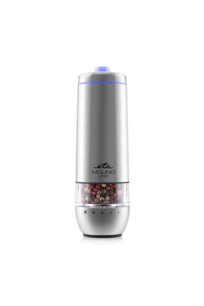 Rasnita electrica pentru sare si piper Molino Uno 2928 90000, baterie Li-ion de 3,7 V, Inox