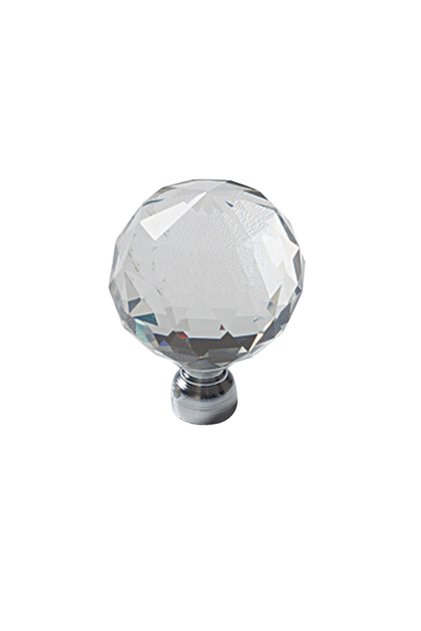 Crystal 30 mm Diameter Single Hole Handle Luxury Country Kitchen Furniture Cabinet Drawer Handle