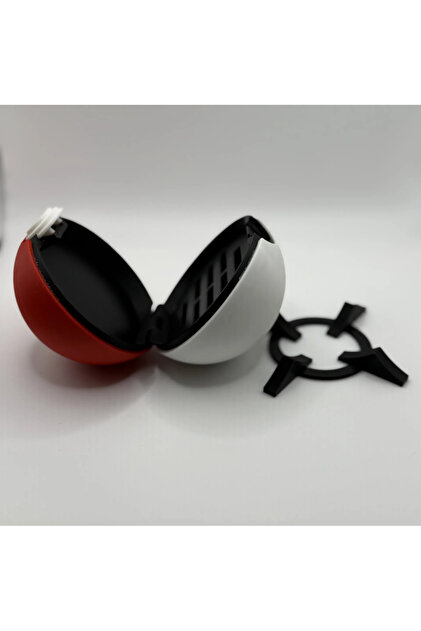 Mizaku Pokeball Şeklinde Nintendo Switch Kartuş Kutusu Stand Dahil