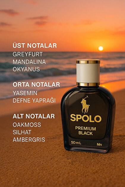 S.POLO PREMİUM BLACK 50ML ERKEK PARFÜM UZUN SÜRE KALICI - Fiyatı