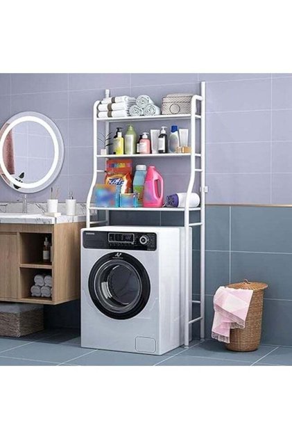 Bathroom Space Saver, Toilet/Washing Machine Organizer Stand, 3-Tier Towel Storage Rack Hold