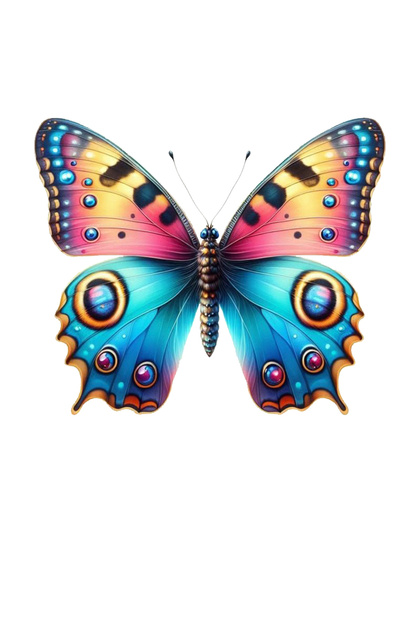 Colorful Butterfly Sticker Car, Motorcycle, Helmet, Laptop, Glass Sticker 13X13 cm