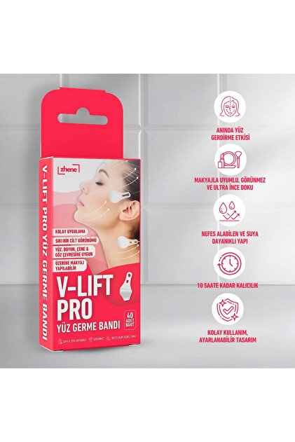 ボディ・フェイスケア V-Lift Machine+Les Glisse zhene V-Lift Pro Yüz Kaş Boyun Göz Germe Gerdirme Bandı Medikal