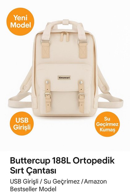 Little Baby Premium Sırt Çantası Hw-188l Su Geçirmez Çok Fonksiyonlu