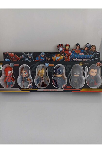 smilechild Thor Ironman Kaptan Amerika Batman Superman Figür 6'lı