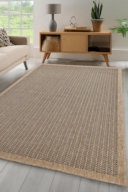 Avanos Modern Sisal Jüt Toz Vermez Balkon Bahçe Mutfak Dokuma Halı Kilim