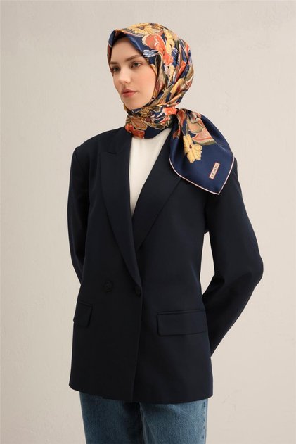 Floral Print Pure Silk Twill Scarf 9332D 37