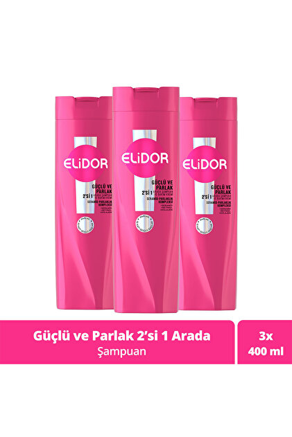 Şampuan ve Saç Bakım Kremi Güçlü ve Parlak 400 ml x3