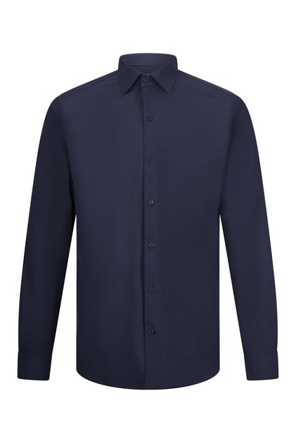 Navy Blue Comfort Fit Slim Collar Long Sleeve Shirt