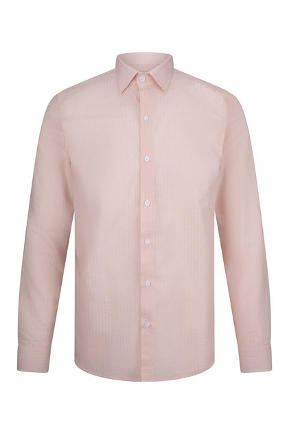 Pink Comfort Fit 100% Cotton Slim Collar Long Sleeve Sports Shirt