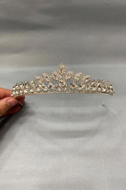 Perla white zirconia fine, stylish and elegant bridal crown - henna crown promise and engagement crown