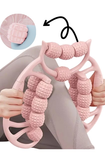 18 Wheel Leg Tightening Massager Pink and Green Colors