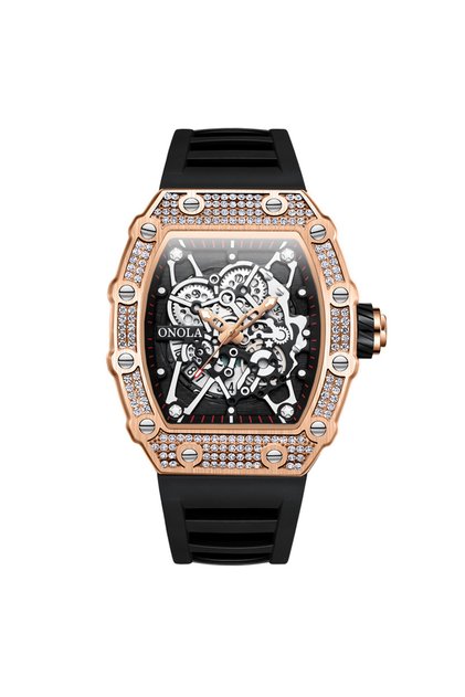 ON3827D rose black 2022 New Men's Watch ONOLA Fashion Luxury Diamond Inlaid Design Quartz Waterproof