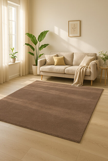 KEVLİNE HOME Yıkanabilir Kaymaz Taban Puffy Peluş Halı Yolluk
