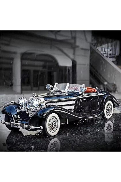 SECTOYS MERCEDES 500K SİYAH ESKİ KLASİK ARABA KAPILAR AÇILIR SESLİ