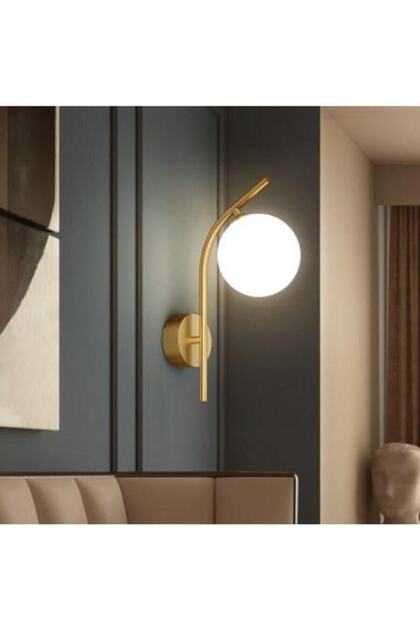 Jango Special Living Room - Kitchen - Cafe Design Antique Body White Glass Sconce